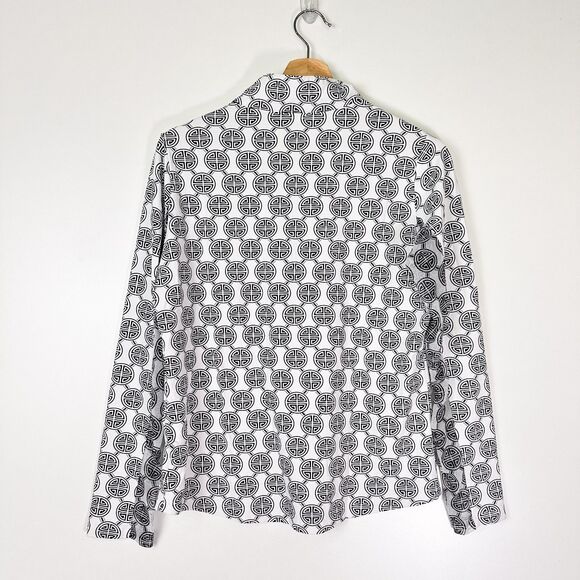 IBKUL Women's Long Sleeve Pullover Mock Neck 1/4 Zip Sz Medium Golf Tennis UPF - Picture 4 of 9